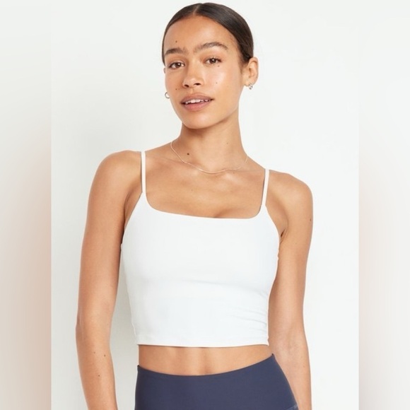 NWT! White Light Support Strappy PowerSoft Longline Sports Bra - Size XL 🤎 - Picture 1 of 6